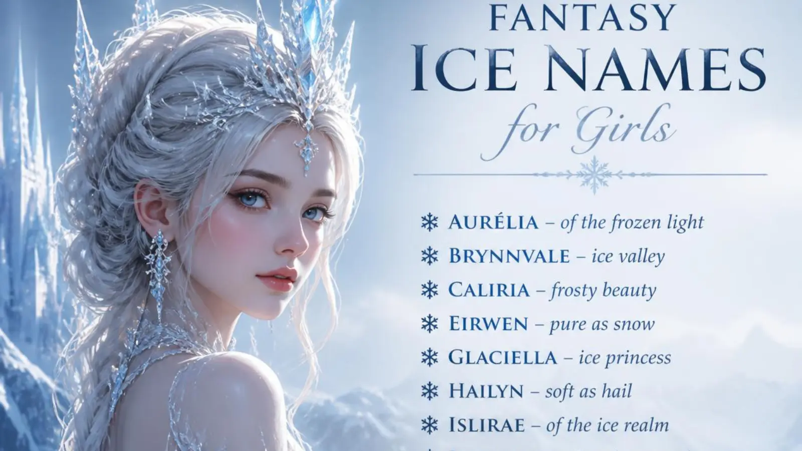 fantasy ice names girl